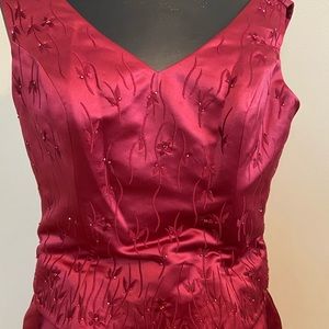 Formal Long Elegant Gown - Berry -Custom Made Medium